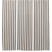 Rideau de douche à rayures Brown et blanc (Devant)