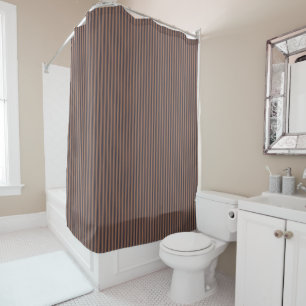 Rideau de douche à rayures Brown naturel
