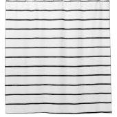Rideau de douche à rayures noir et blanc (Devant)