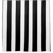 Rideau de douche à rayures noir et blanc (Devant)