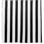 Rideau de douche à rayures noir et blanc (Devant)