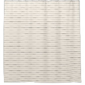 Rideau de douche à rayures noir et blanc Boho (Devant)