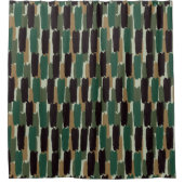 Rideau de douche à rayures peintes abstraites mode (Devant)