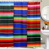 Rideau de douche à rayures serape