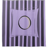 Rideau de douche à rayures violettes (Devant)