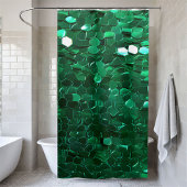 Rideau de douche à séchoir vert glamour