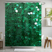 Rideau de douche à séchoir vert glamour