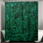 Rideau de douche à séchoir vert vibrant