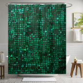 Rideau de douche à séchoir vert vibrant