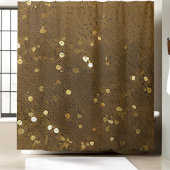 Rideau de douche à séquence Brown et or