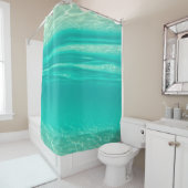 Rideau de douche à vibe tropical (En situation)