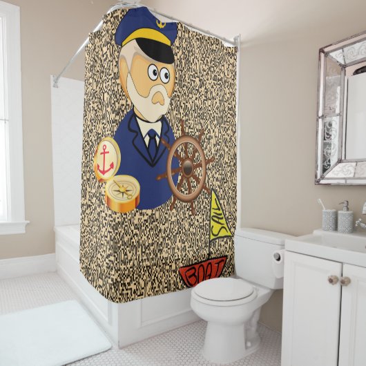 Rideau de douche à voile (En situation)