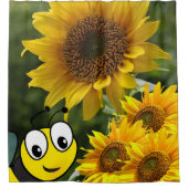 Rideau de douche Abeille Tournesol (Devant)