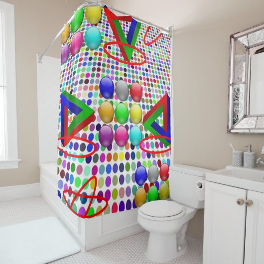 Rideau de douche Abstrait (En situation)