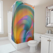 Rideau de douche Abstrait à balayage couleur (En situation)