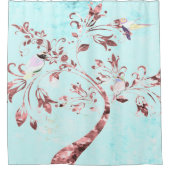 rideau de douche Abstrait aqua rose (Devant)