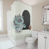 Rideau de douche Abstrait cosmique (En situation)