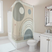 Rideau de douche Abstrait minimaliste (En situation)