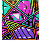 rideau de douche abstrait néon (Devant)