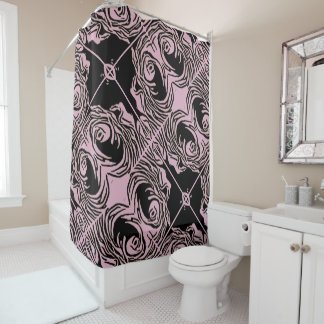 Rideau de douche Abstrait rose
