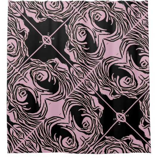 Rideau de douche Abstrait rose (Devant)