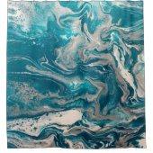 Rideau de douche Abstrait turquoise (Devant)