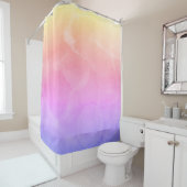 Rideau de douche Abstrait "Warm Sunrise" (En situation)