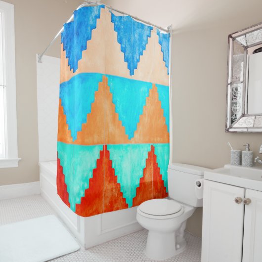 Rideau de douche Adobe Sky (En situation)