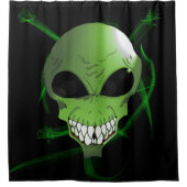 Rideau de douche alien vert (Devant)