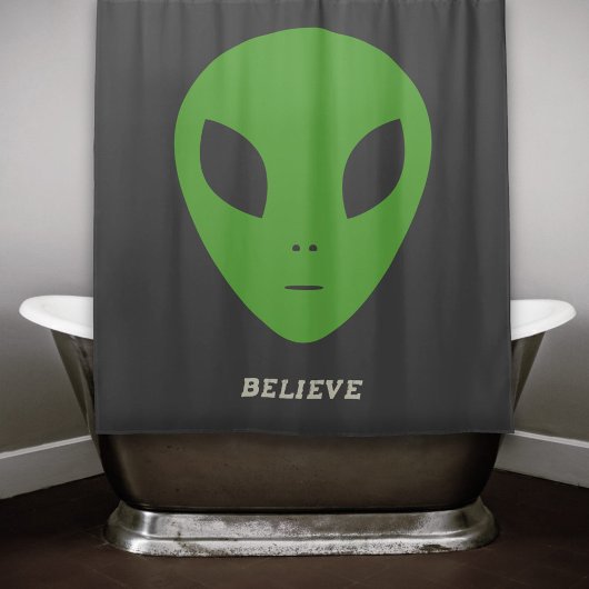 Rideau de douche Alien vert