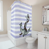 Rideau de douche Ancre du navire (En situation)