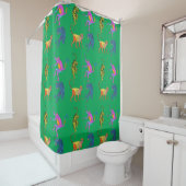 Rideau de douche animal de la jungle (En situation)