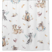 Rideau de douche animale en bois (Devant)