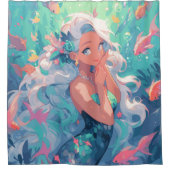 Rideau de douche Anime Kawaii Mermaid (Devant)