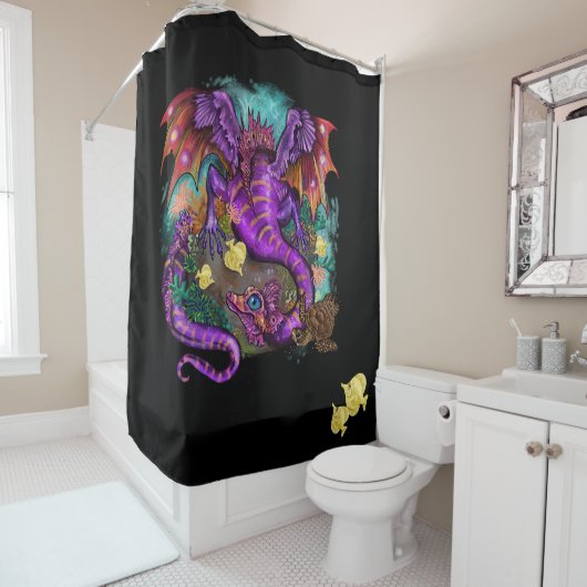 Rideau de douche aquatique Sea Dragon (En situation)