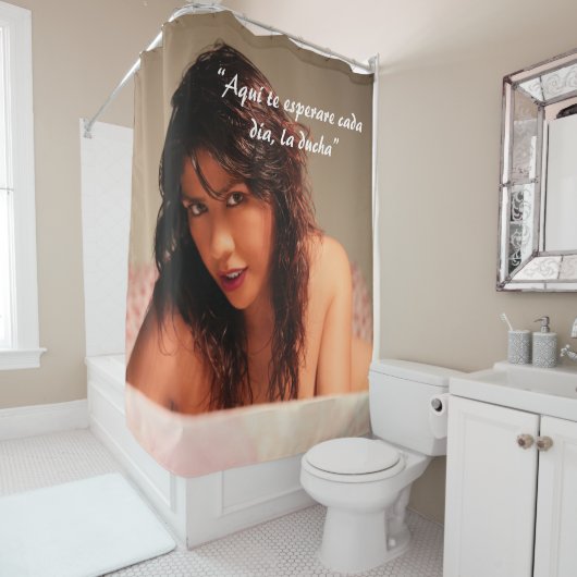 Rideau de douche / Aquí te espero cada día, la duc (En situation)