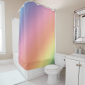 Rideau de douche arc-en-ciel pastel (En situation)
