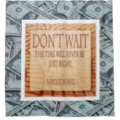 Rideau de douche Argent Napoléon Hill (Devant)