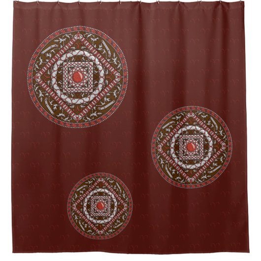 Rideau de douche Aries Mandala (Devant)
