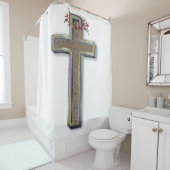 Rideau de douche Arrière - plan blanc (En situation)