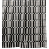 Rideau de douche Art déco noir et argent (Devant)