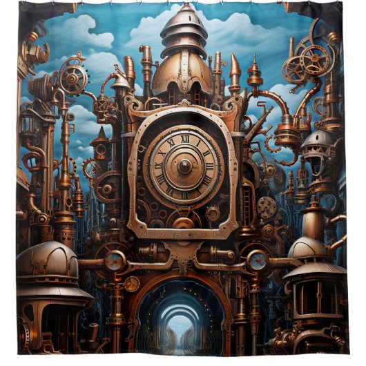 Rideau de douche Art Steampunk (Devant)