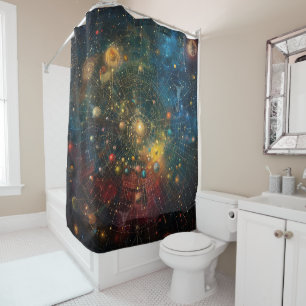 Rideau de douche astrologique cosmique