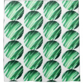 Rideau de douche aux cercles de feuilles de palmie (Devant)
