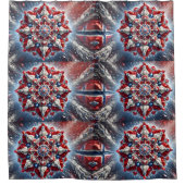 Rideau de douche aux couleurs norvégiennes (Devant)