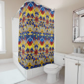 Rideau de douche aux couleurs roumaines (En situation)