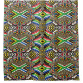 Rideau de douche aux couleurs sud-africaines (Devant)