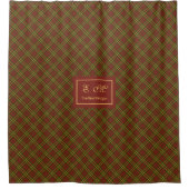 Rideau de douche aux couleurs tendance plaid rusti (Devant)