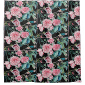 Rideau de douche aux roses roses vieilles et belle (Devant)