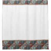 Rideau de douche avec bordure de tuile de libellul (Devant)